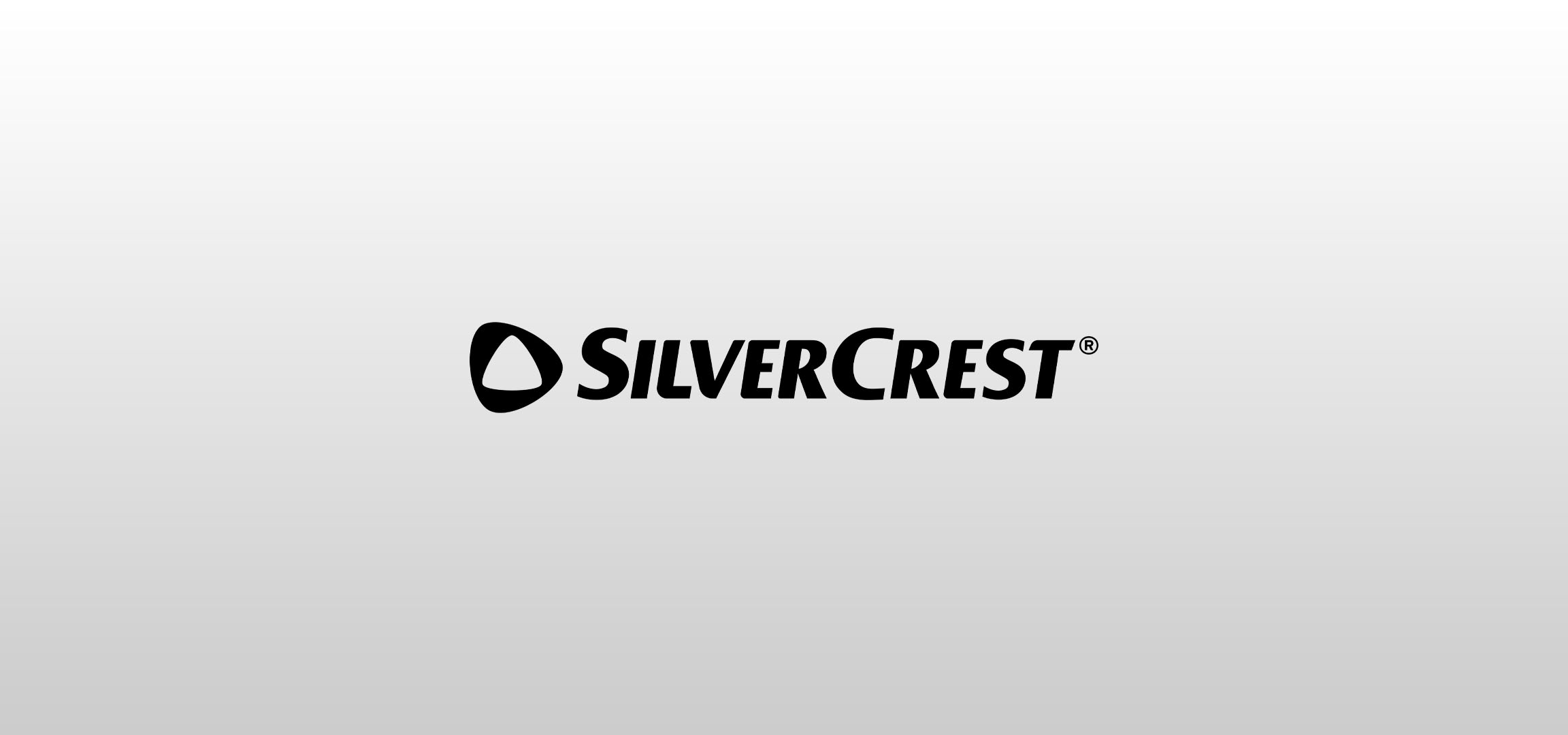 SilverCrest logo helehallil taustal.