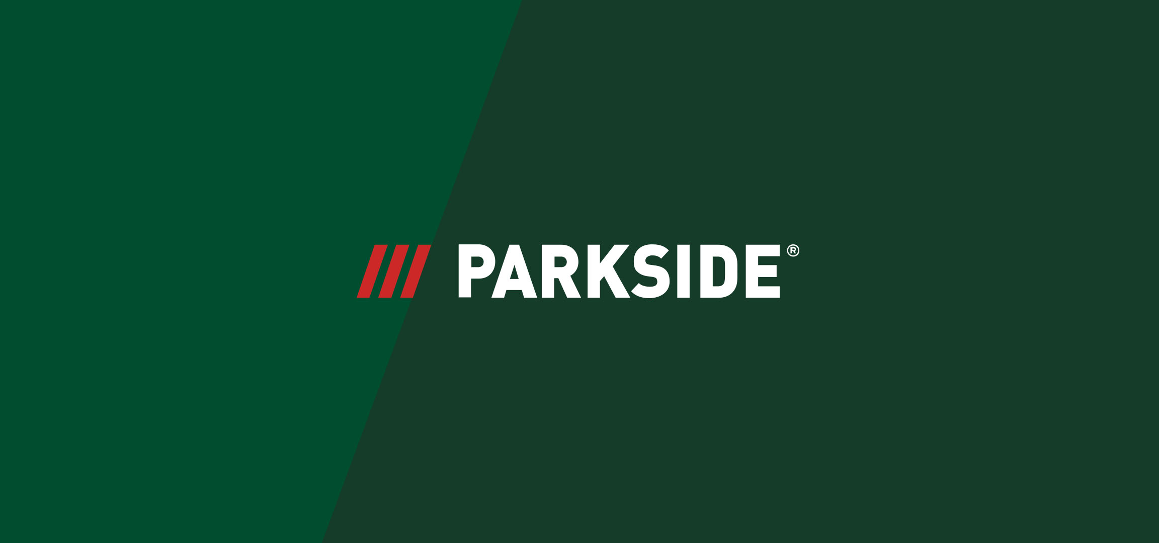 Parkside logo tumehallil taustal.