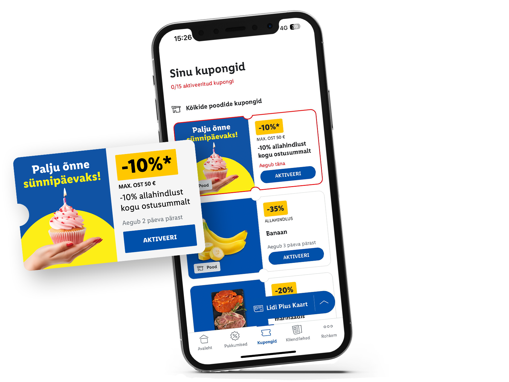 Мобильное приложение, показывающее купоны на день рождения